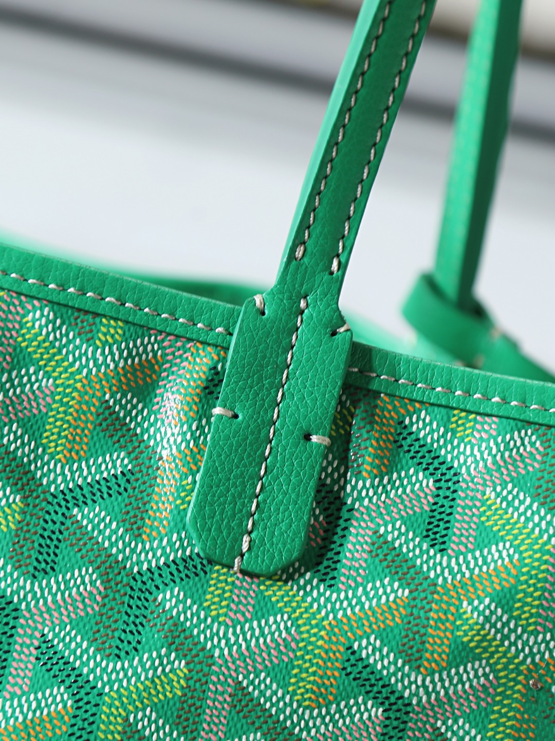 34CM GOYARD 戈雅托特 Saint Louis  (Canvas and Leather) — Small Tote Bag-F0-STLCROPMLTY
