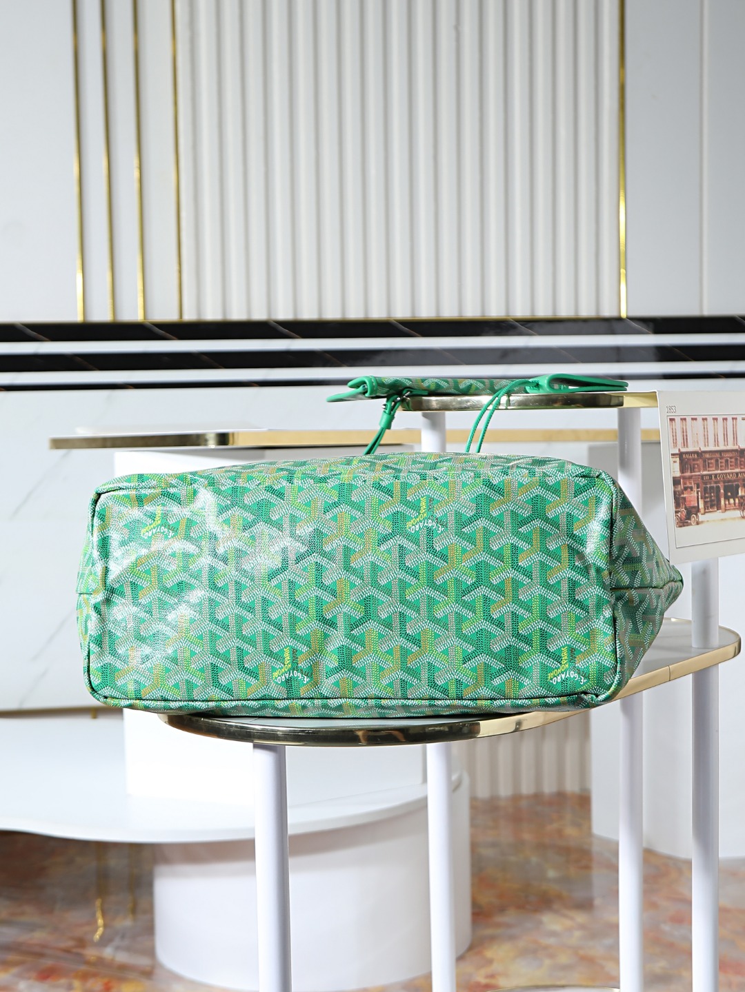 34CM GOYARD 戈雅托特 Saint Louis  (Canvas and Leather) — Small Tote Bag-F0-STLCROPMLTY