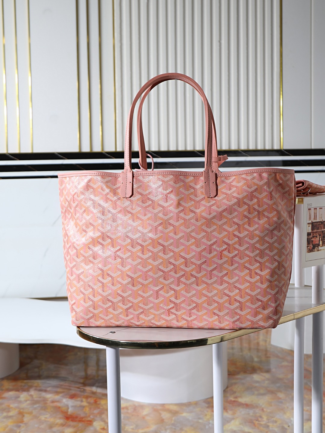 34CM GOYARD 戈雅托特 Saint Louis  (Canvas and Leather) — Small Tote Bag-F0-STLCROPMLTY