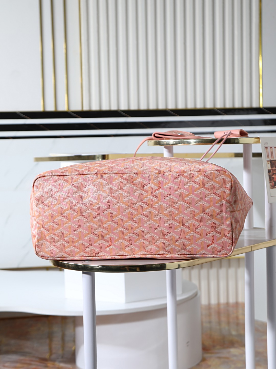 34CM GOYARD 戈雅托特 Saint Louis  (Canvas and Leather) — Small Tote Bag-F0-STLCROPMLTY