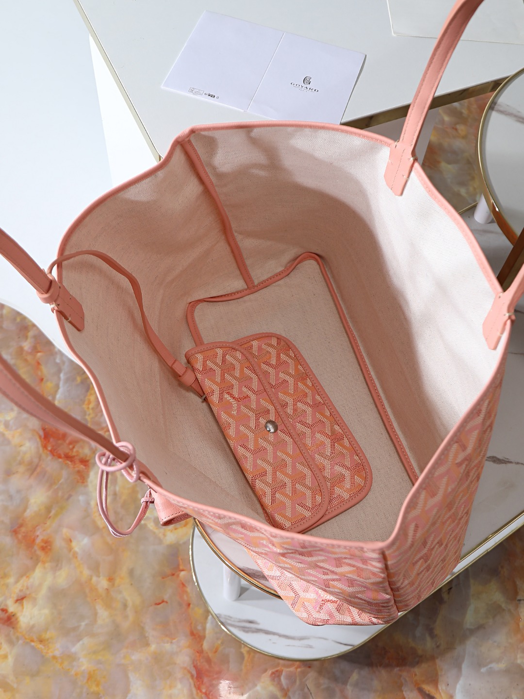 34CM GOYARD 戈雅托特 Saint Louis  (Canvas and Leather) — Small Tote Bag-F0-STLCROPMLTY