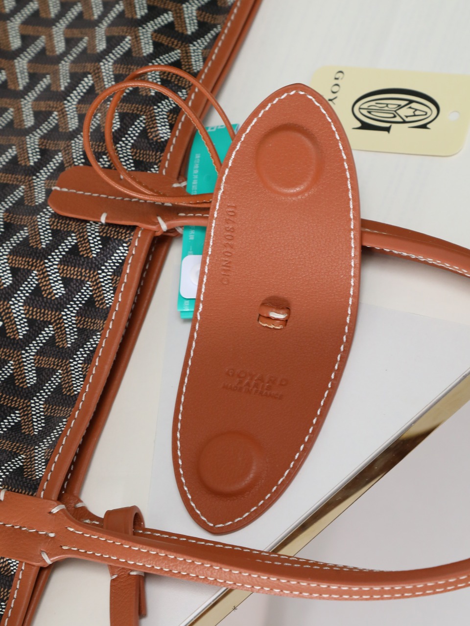 34CM GOYARD 戈雅托特 Saint Louis  (Canvas and Leather) — Small Tote Bag-F0-STLNECPMLTY01CL03P