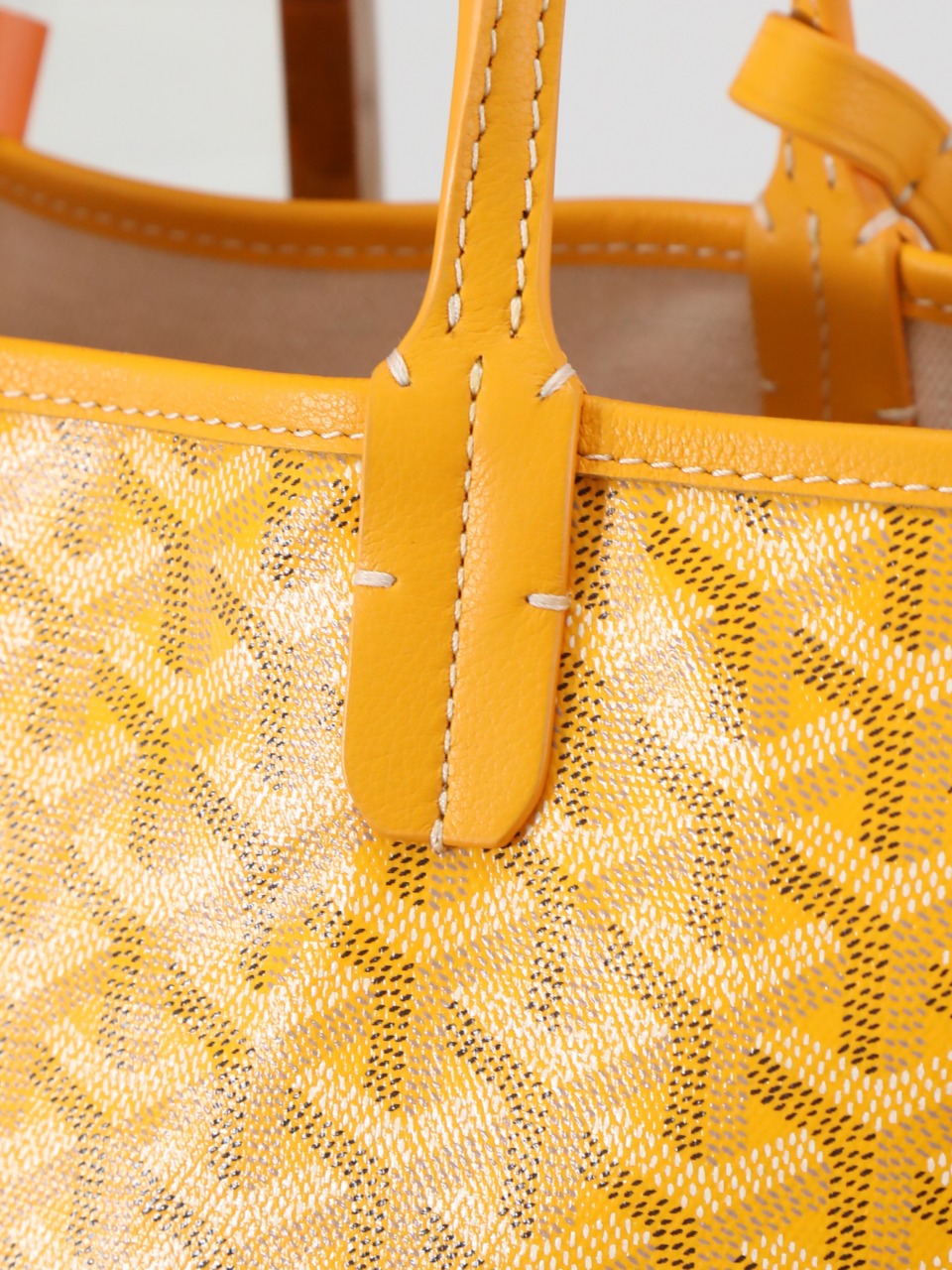 34CM GOYARD 戈雅托特 Saint Louis  (Canvas and Leather) — Small Tote Bag-F0-STLCROPMLTY-08CL08P