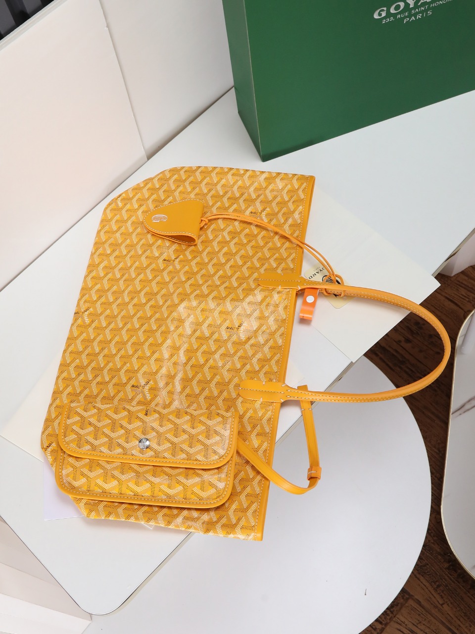 34CM GOYARD 戈雅托特 Saint Louis  (Canvas and Leather) — Small Tote Bag-F0-STLCROPMLTY-08CL08P