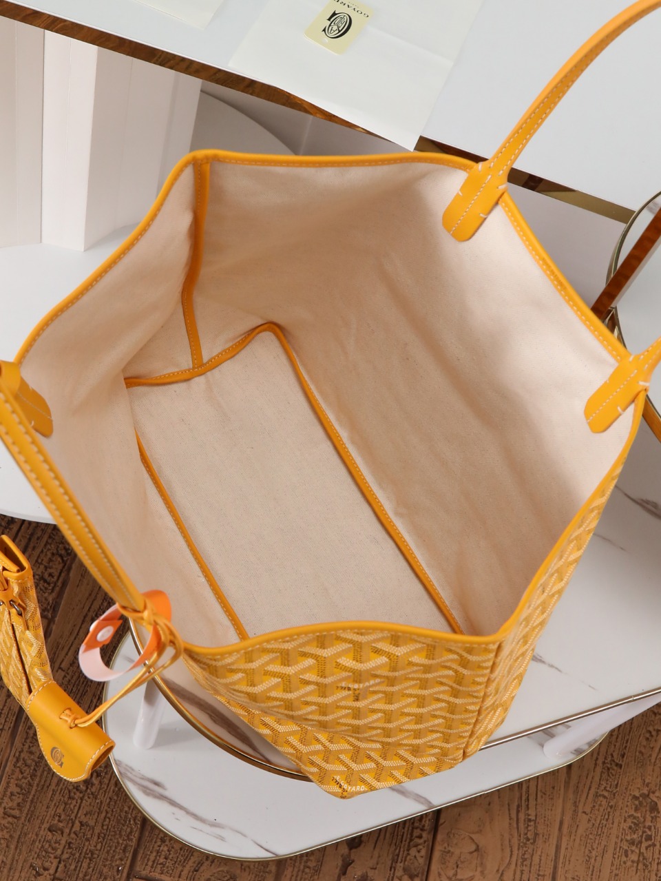 34CM GOYARD 戈雅托特 Saint Louis  (Canvas and Leather) — Small Tote Bag-F0-STLCROPMLTY-08CL08P