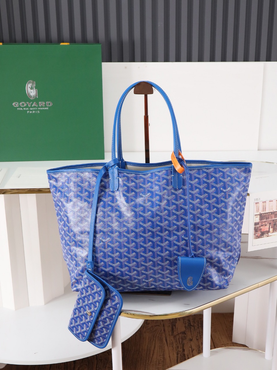 34CM GOYARD 戈雅托特 Saint Louis  (Canvas and Leather) — Small Tote Bag-F0-STLCROPMLTY-10CL10P
