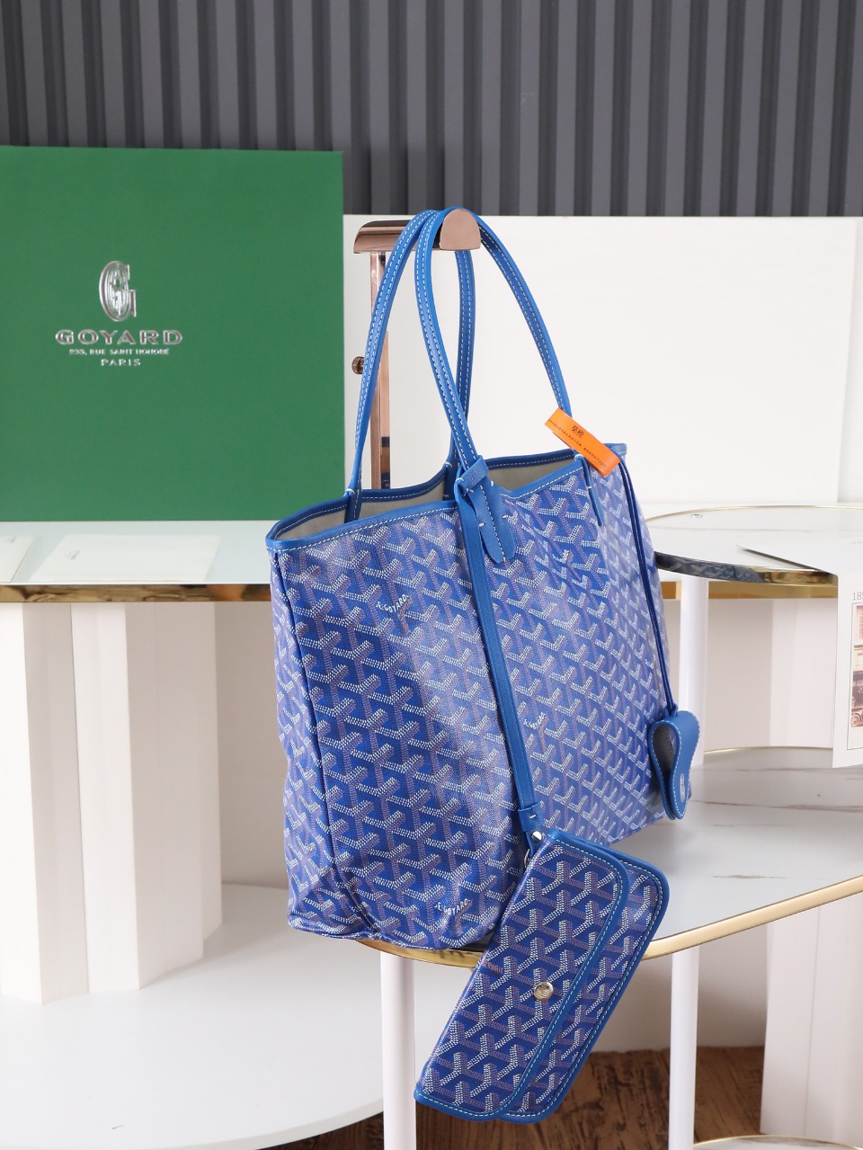 34CM GOYARD 戈雅托特 Saint Louis  (Canvas and Leather) — Small Tote Bag-F0-STLCROPMLTY-10CL10P