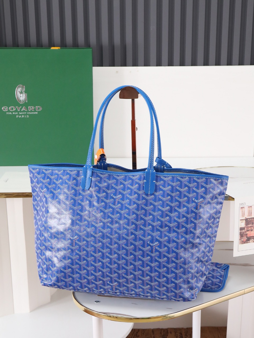 34CM GOYARD 戈雅托特 Saint Louis  (Canvas and Leather) — Small Tote Bag-F0-STLCROPMLTY-10CL10P