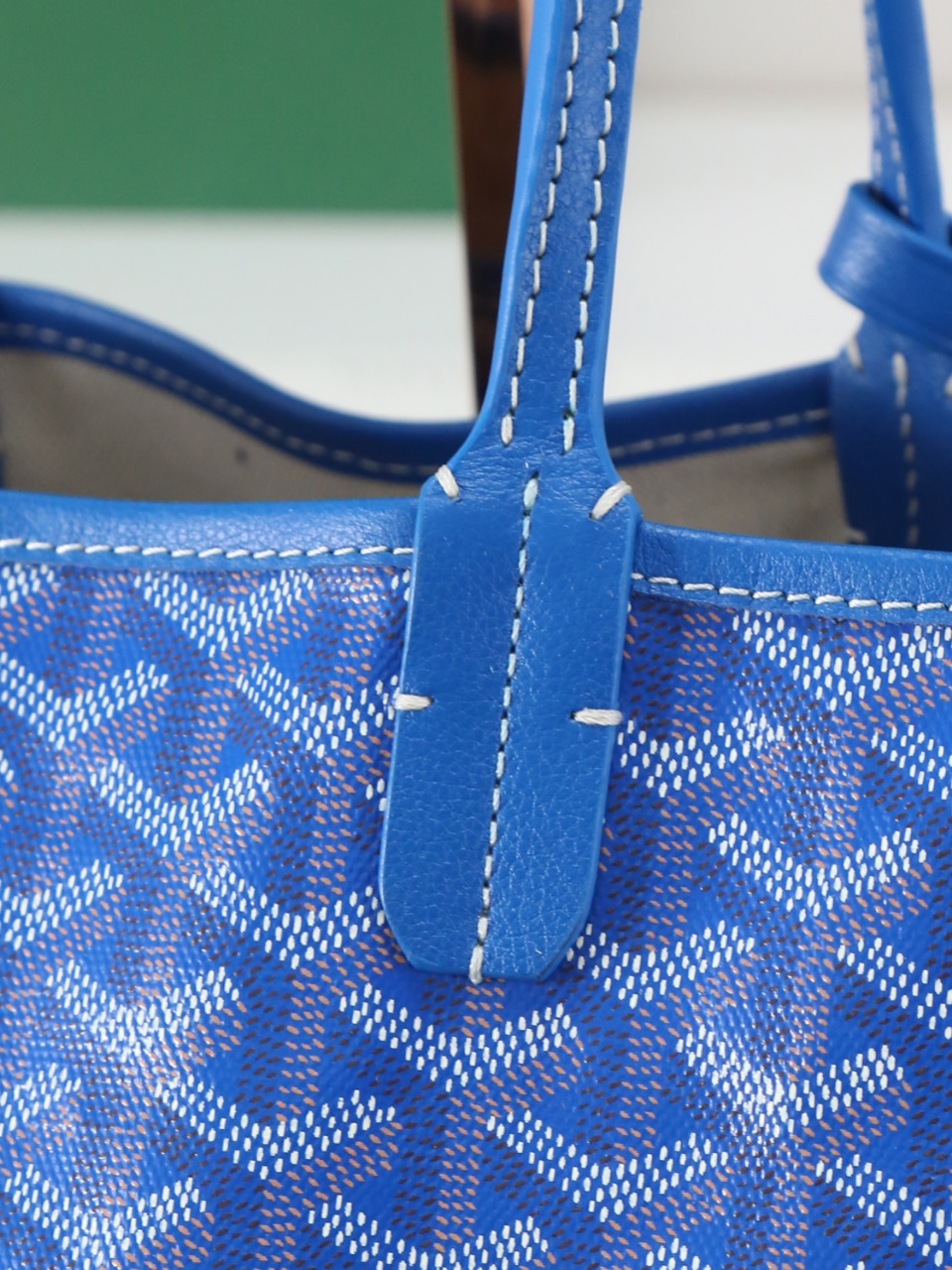 34CM GOYARD 戈雅托特 Saint Louis  (Canvas and Leather) — Small Tote Bag-F0-STLCROPMLTY-10CL10P