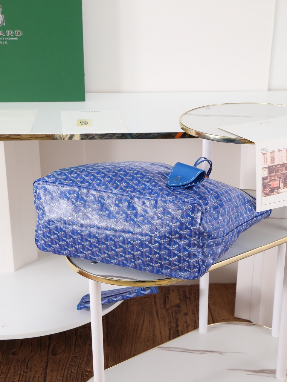 34CM GOYARD 戈雅托特 Saint Louis  (Canvas and Leather) — Small Tote Bag-F0-STLCROPMLTY-10CL10P