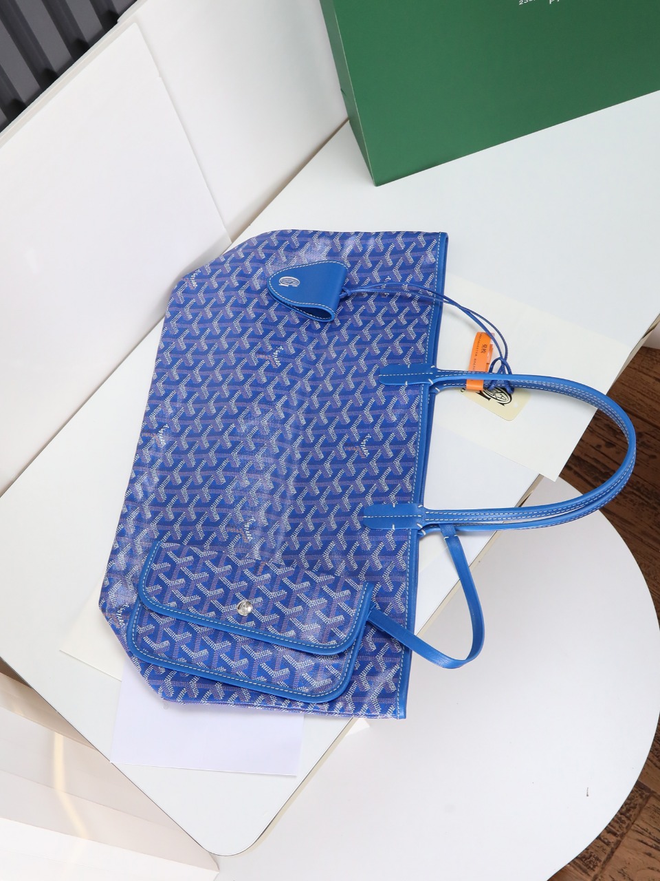 34CM GOYARD 戈雅托特 Saint Louis  (Canvas and Leather) — Small Tote Bag-F0-STLCROPMLTY-10CL10P