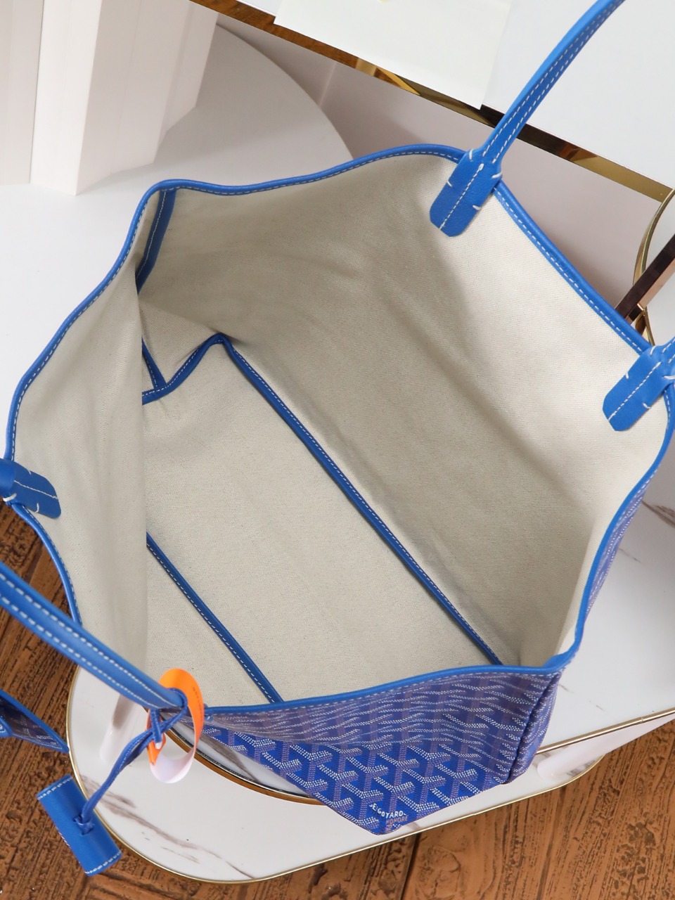 34CM GOYARD 戈雅托特 Saint Louis  (Canvas and Leather) — Small Tote Bag-F0-STLCROPMLTY-10CL10P