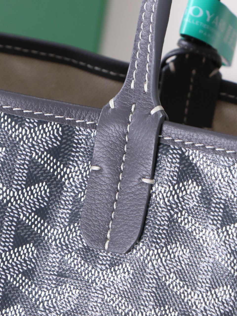 34CM GOYARD 戈雅托特 Saint Louis  (Canvas and Leather) — Small Tote Bag-F0-STLCROPMLTY51CL51P