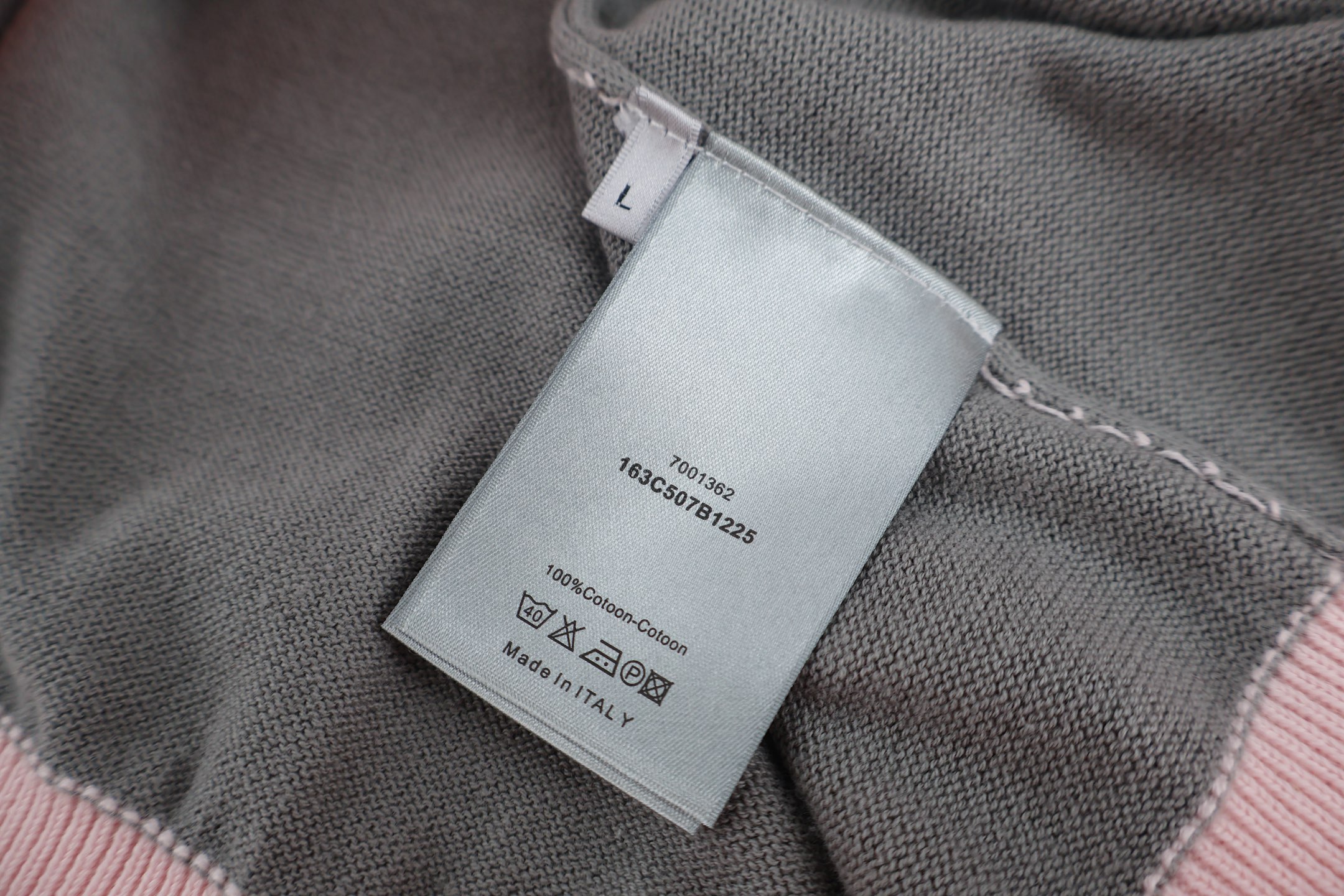 DIOR 迪奥 刺绣撞色条纹针织Polo衫 毛衣 针织衫 外套 秋冬 长袖 粉色 蓝色 B0