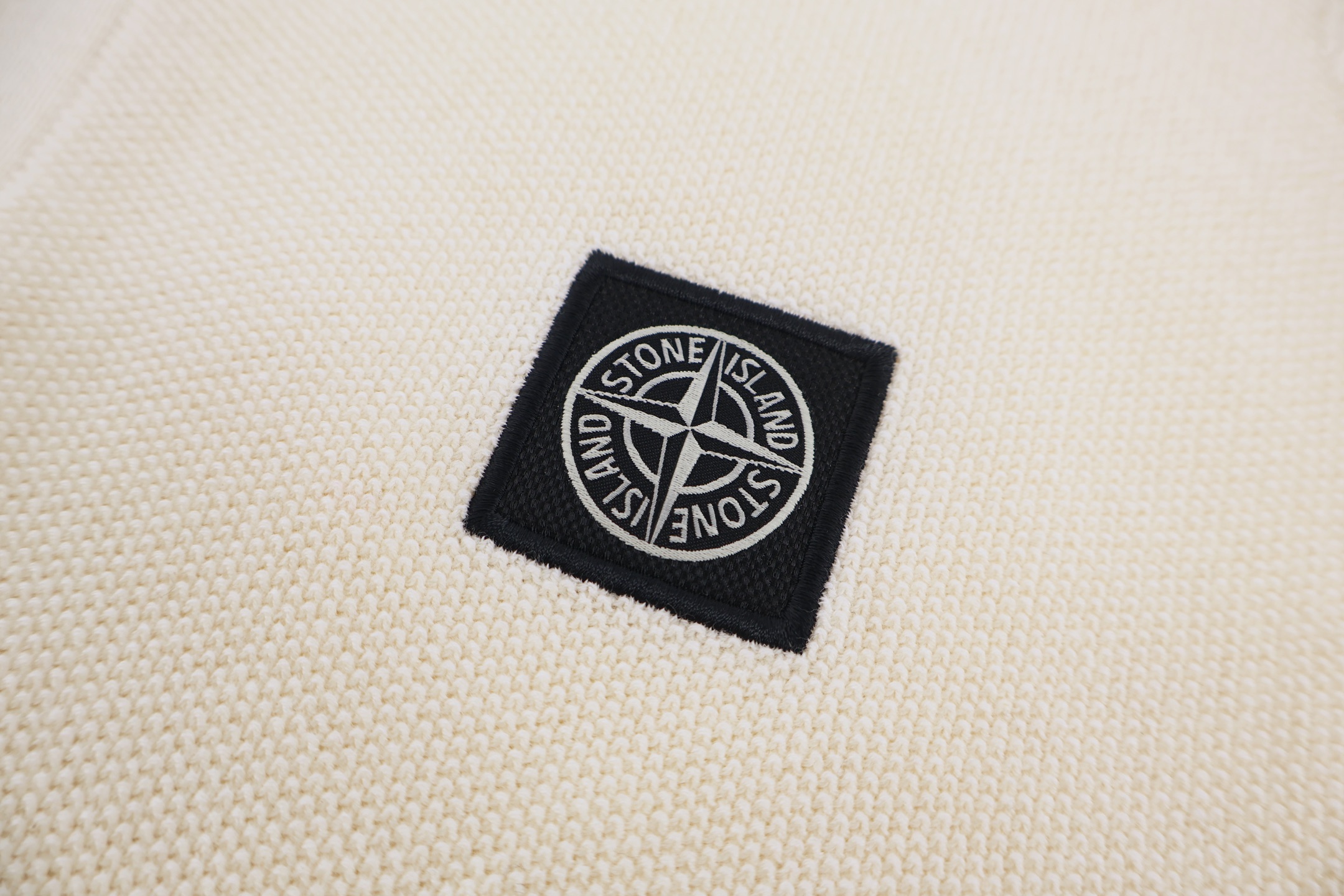 STONE ISLAND 石头岛 针织Polo衫 短袖 夏款 米杏色 黑色 B0