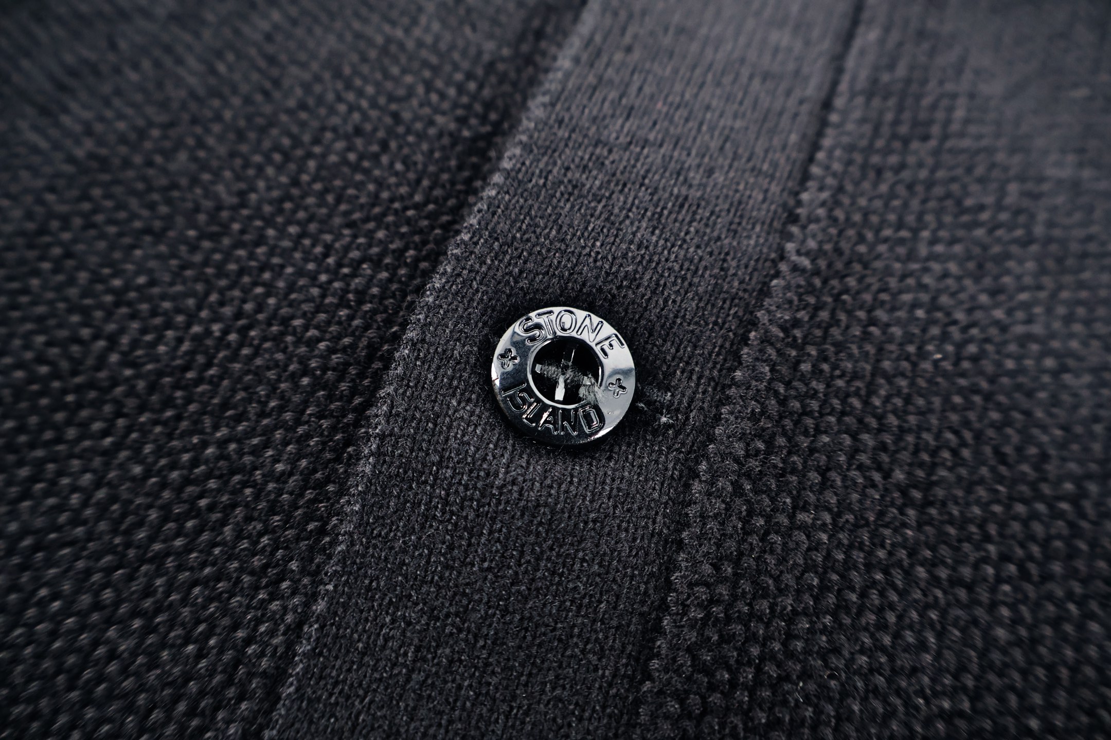 STONE ISLAND 石头岛 针织Polo衫 短袖 夏款 米杏色 黑色 B0