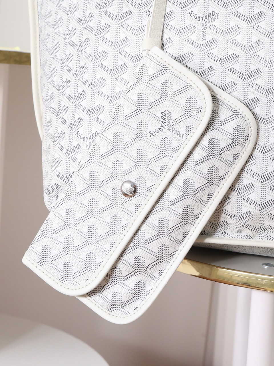 双面40CM GOYARD 戈雅托特 Anjou Reversible (Canvas and Leather) — Large Tote Bag-F0- ANJOUSGMLCG