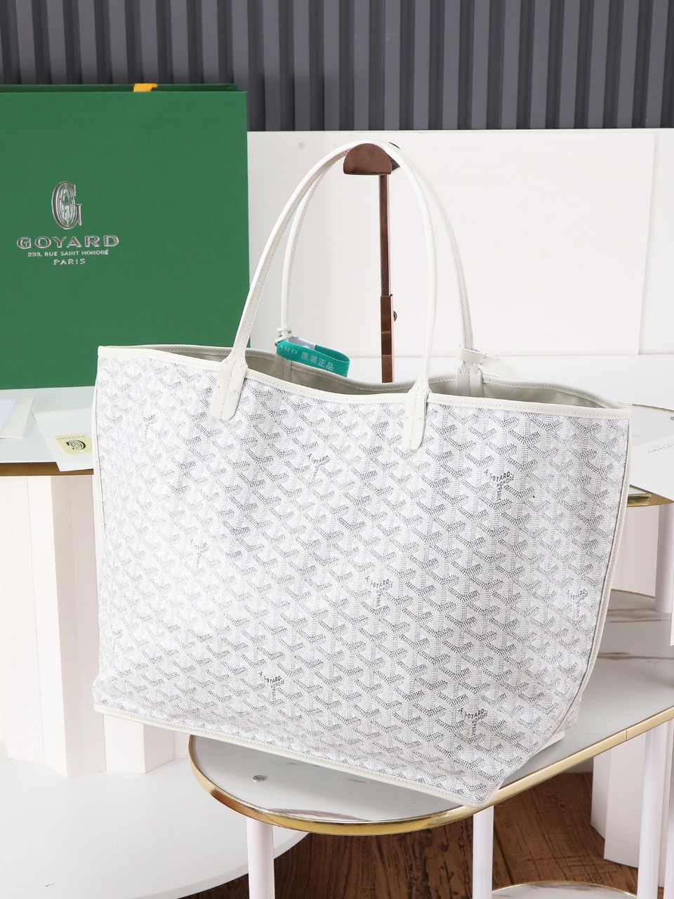 双面40CM GOYARD 戈雅托特 Anjou Reversible (Canvas and Leather) — Large Tote Bag-F0- ANJOUSGMLCG