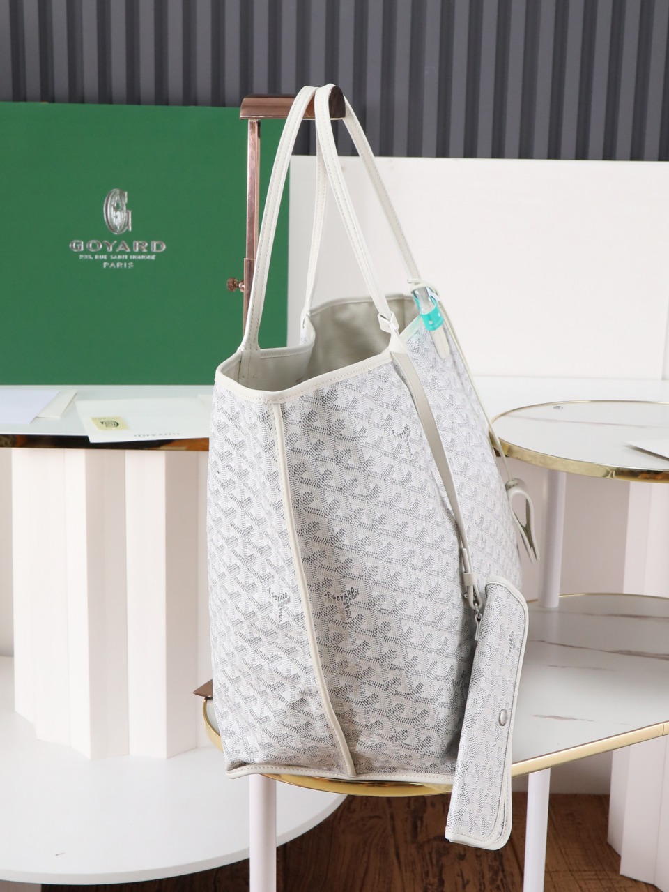 双面40CM GOYARD 戈雅托特 Anjou Reversible (Canvas and Leather) — Large Tote Bag-F0- ANJOUSGMLCG