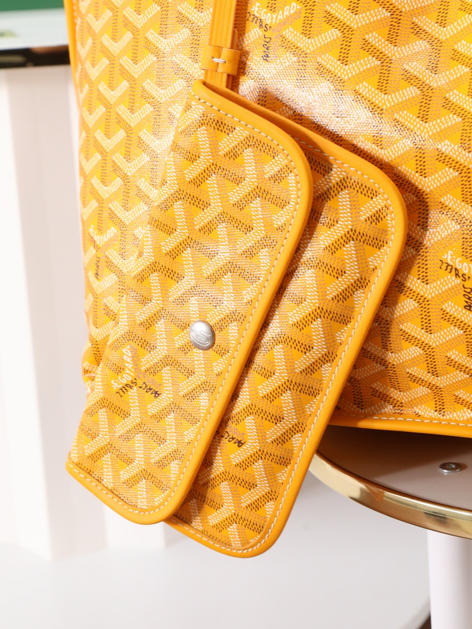 双面40CM GOYARD 戈雅托特 Anjou Reversible (Canvas and Leather) — Large Tote Bag-F0- ANJOUSGMLCG