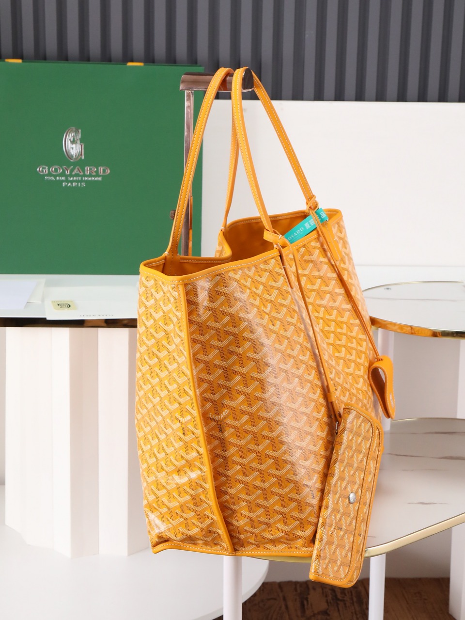 双面40CM GOYARD 戈雅托特 Anjou Reversible (Canvas and Leather) — Large Tote Bag-F0- ANJOUSGMLCG