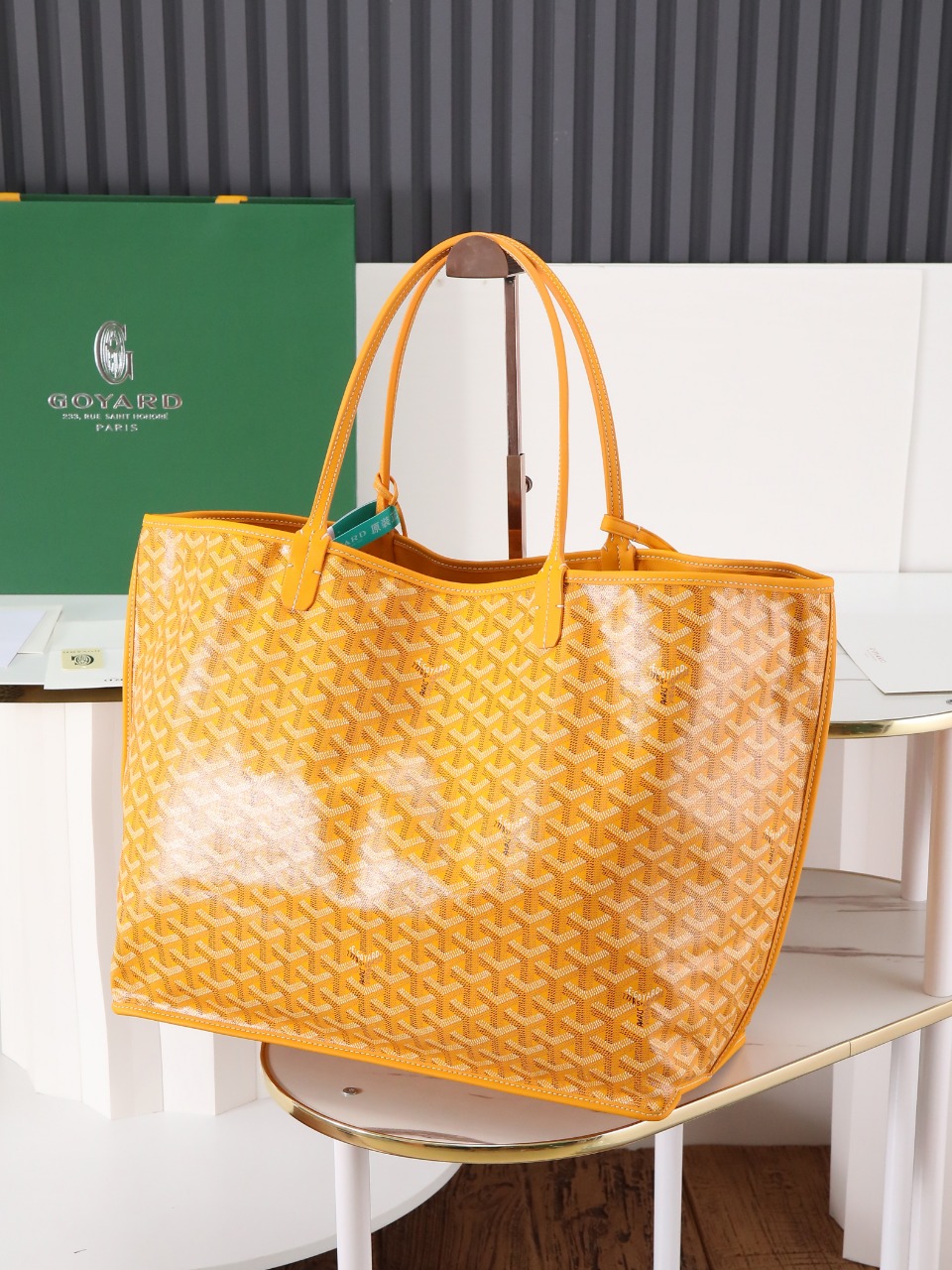 双面40CM GOYARD 戈雅托特 Anjou Reversible (Canvas and Leather) — Large Tote Bag-F0- ANJOUSGMLCG