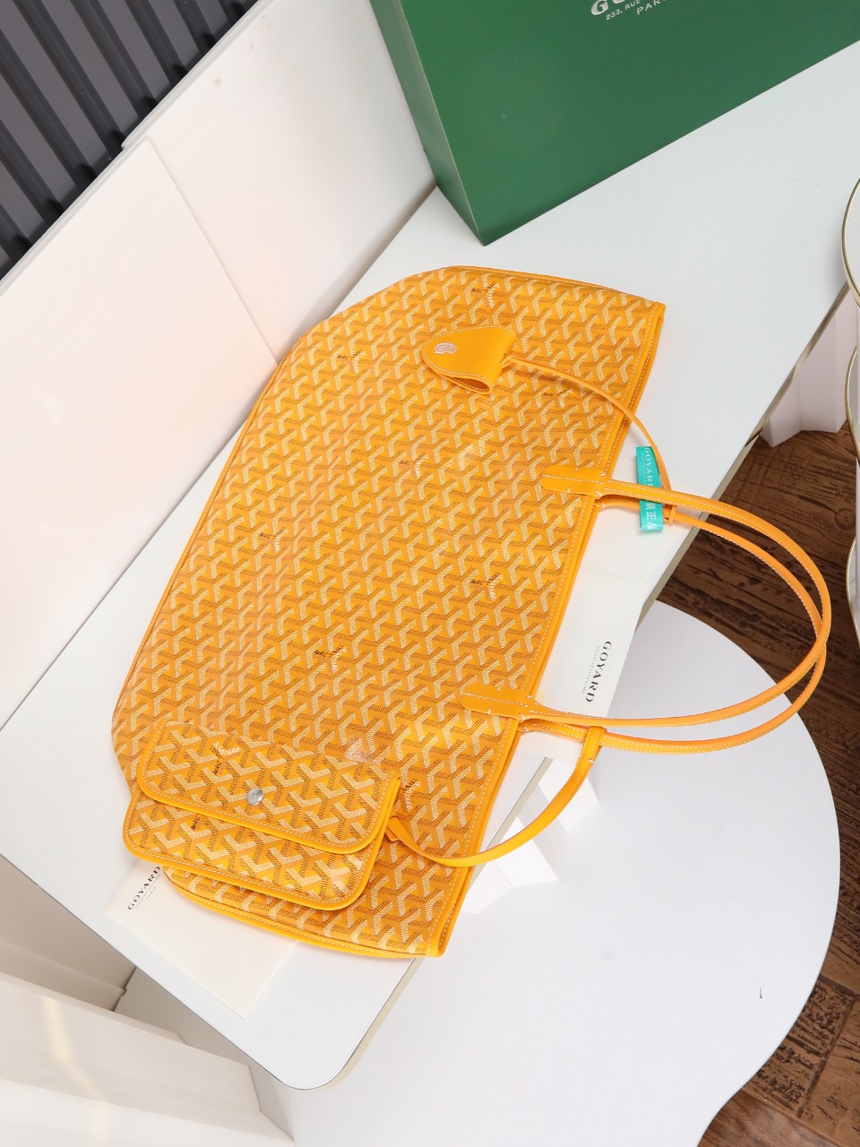 双面40CM GOYARD 戈雅托特 Anjou Reversible (Canvas and Leather) — Large Tote Bag-F0- ANJOUSGMLCG
