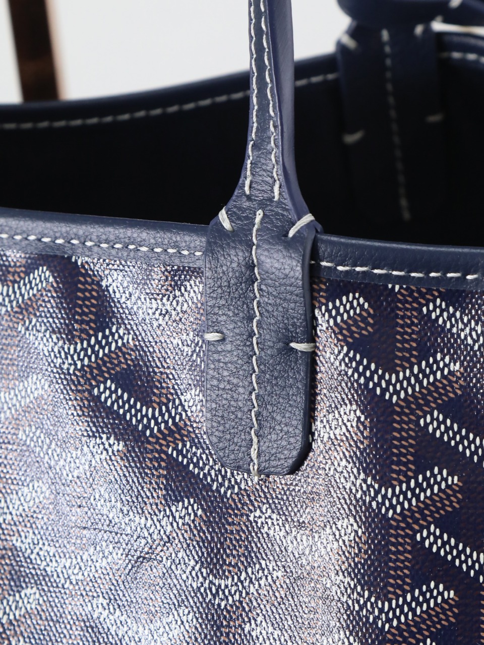 双面40CM GOYARD 戈雅托特 Anjou Reversible (Canvas and Leather) — Large Tote Bag-F0- ANJOUSGMLCG
