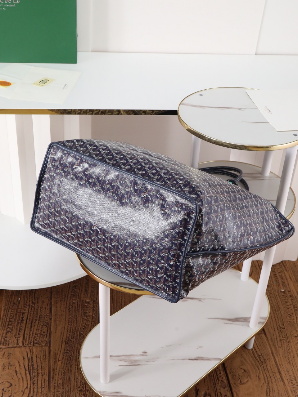 双面40CM GOYARD 戈雅托特 Anjou Reversible (Canvas and Leather) — Large Tote Bag-F0- ANJOUSGMLCG