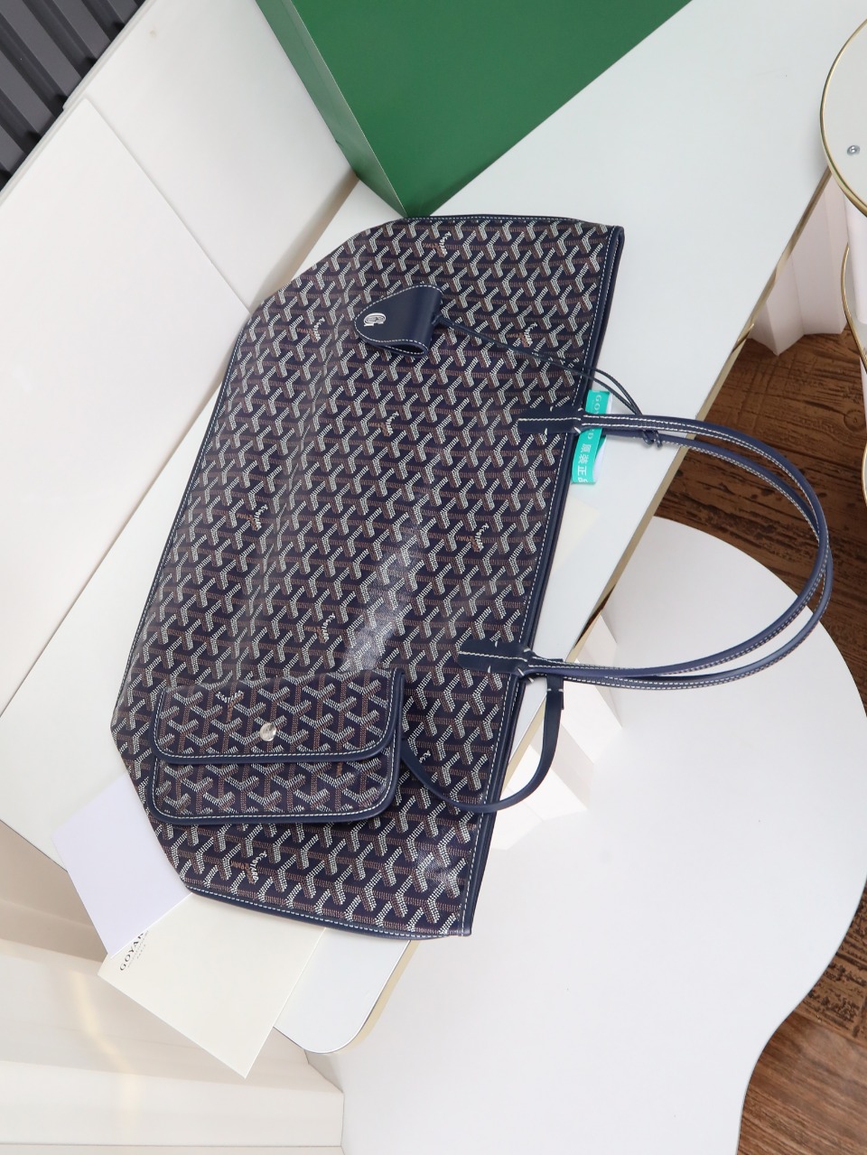 双面40CM GOYARD 戈雅托特 Anjou Reversible (Canvas and Leather) — Large Tote Bag-F0- ANJOUSGMLCG