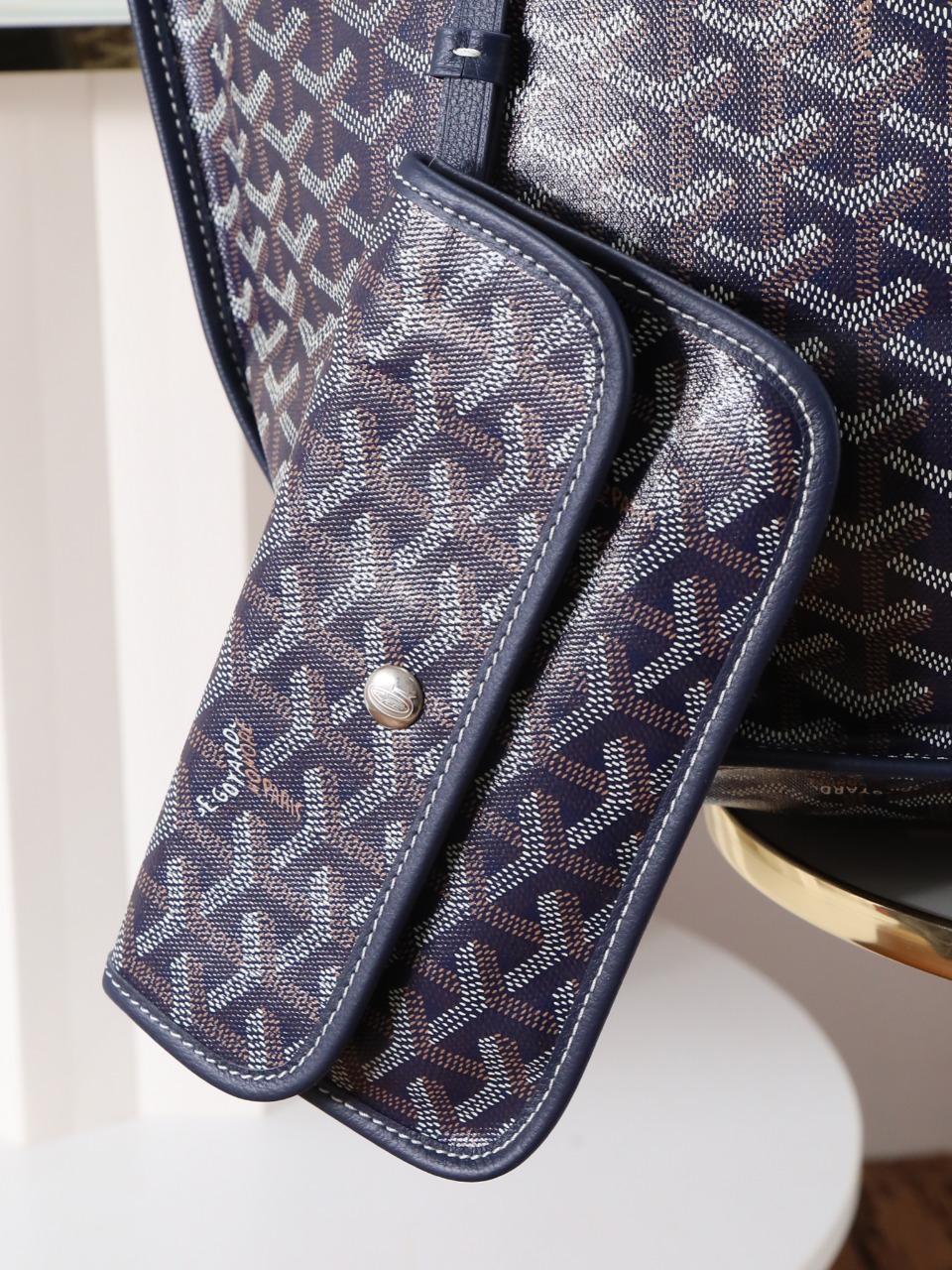 双面40CM GOYARD 戈雅托特 Anjou Reversible (Canvas and Leather) — Large Tote Bag-F0- ANJOUSGMLCG