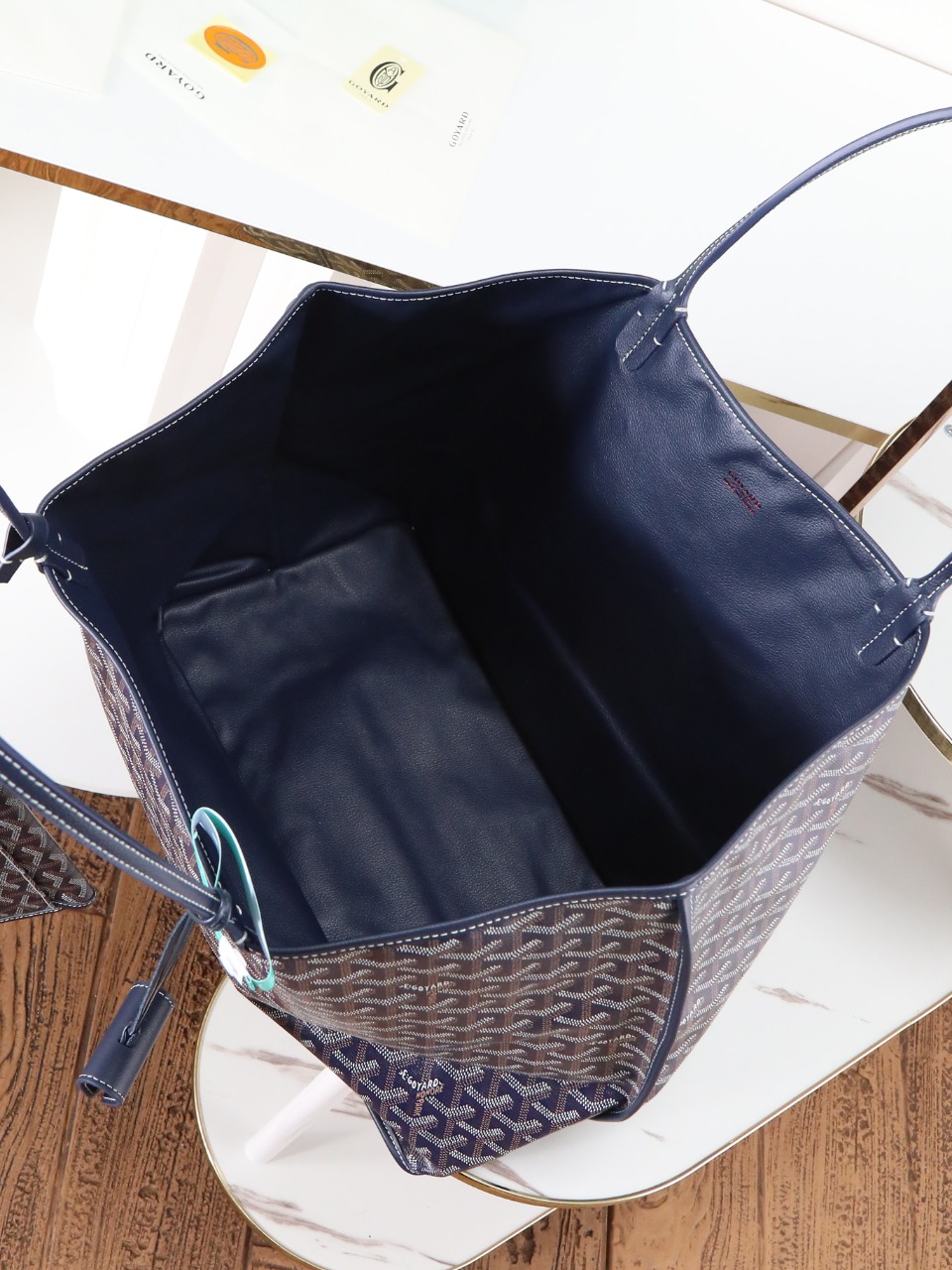 双面40CM GOYARD 戈雅托特 Anjou Reversible (Canvas and Leather) — Large Tote Bag-F0- ANJOUSGMLCG