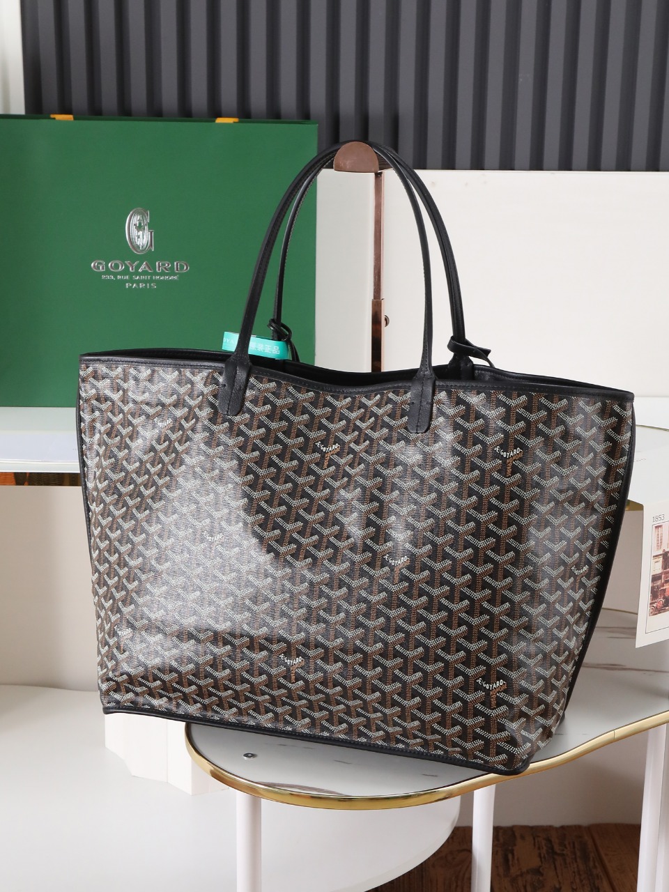 双面40CM GOYARD 戈雅托特 Anjou Reversible (Canvas and Leather) — Large Tote Bag-F0- ANJOUSGMLCG