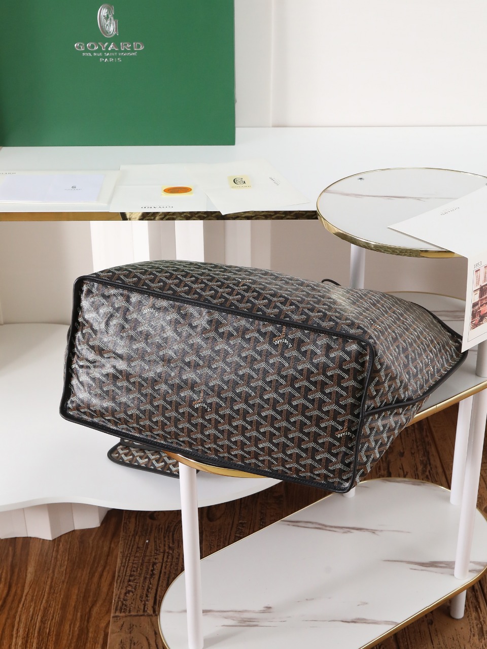 双面40CM GOYARD 戈雅托特 Anjou Reversible (Canvas and Leather) — Large Tote Bag-F0- ANJOUSGMLCG