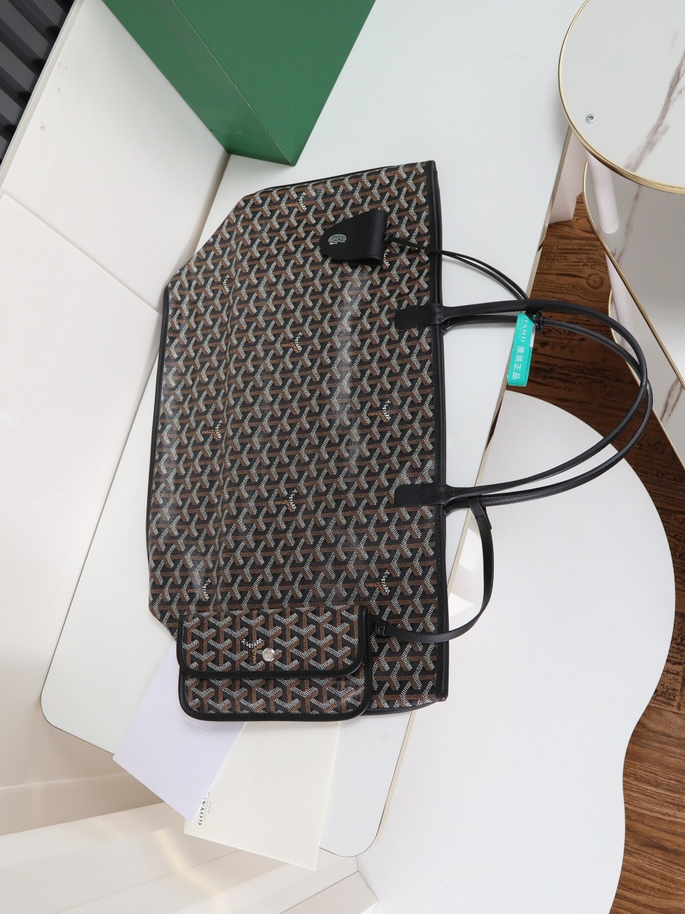 双面40CM GOYARD 戈雅托特 Anjou Reversible (Canvas and Leather) — Large Tote Bag-F0- ANJOUSGMLCG