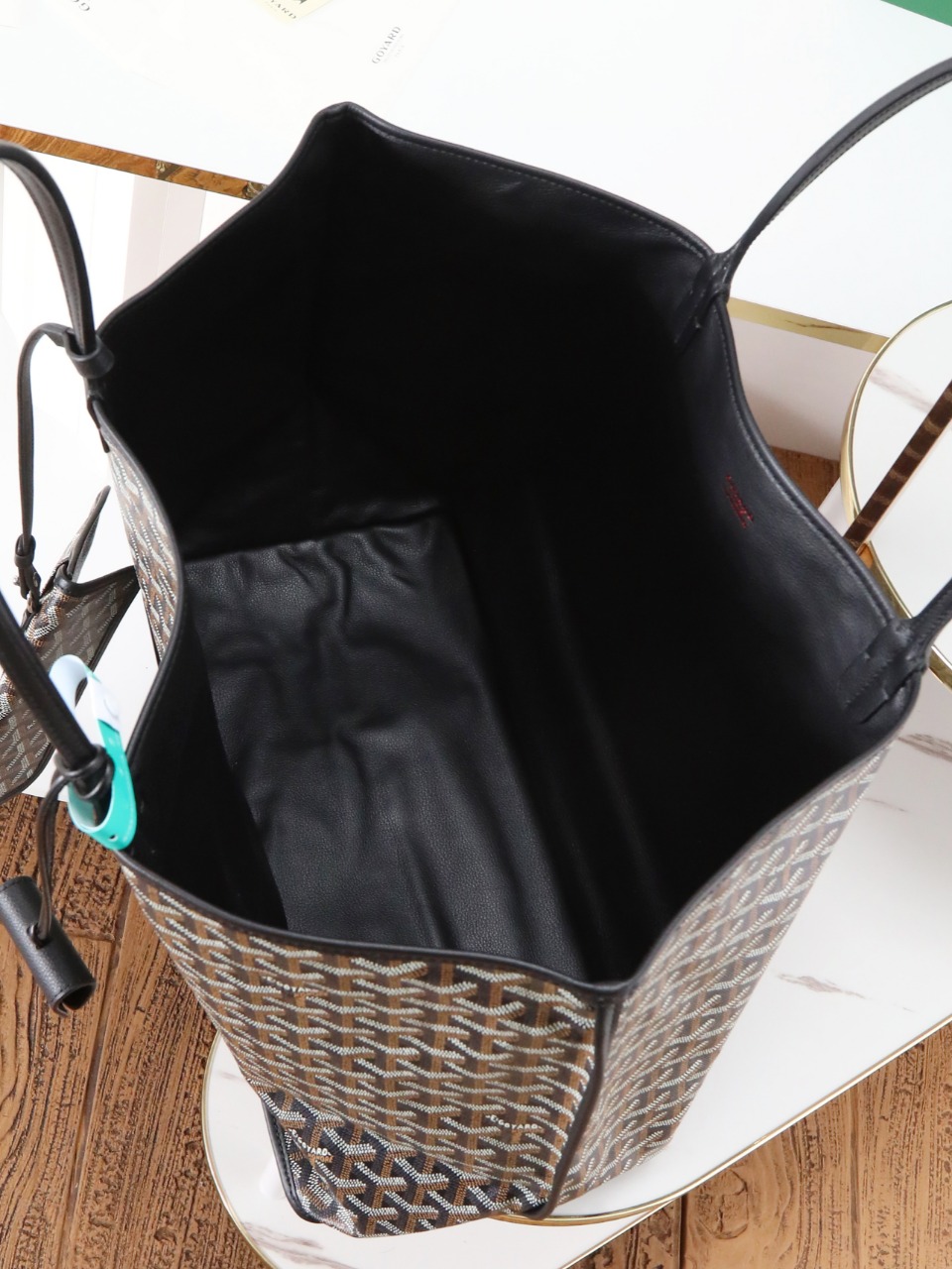 双面40CM GOYARD 戈雅托特 Anjou Reversible (Canvas and Leather) — Large Tote Bag-F0- ANJOUSGMLCG