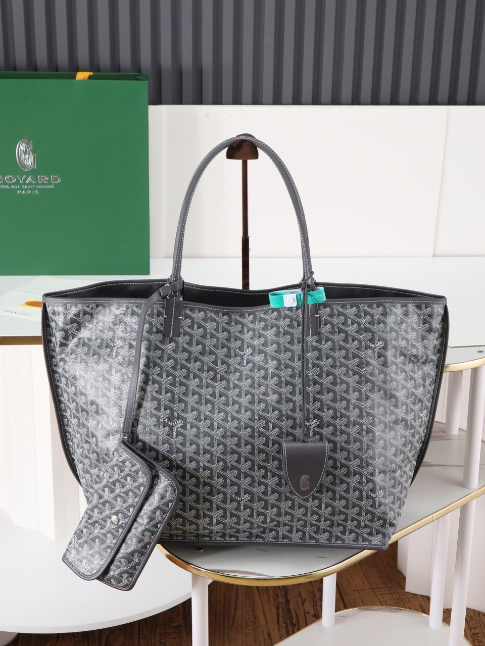 双面40CM GOYARD 戈雅托特 Anjou Reversible (Canvas and Leather) — Large Tote Bag-F0- ANJOUSGMLCG