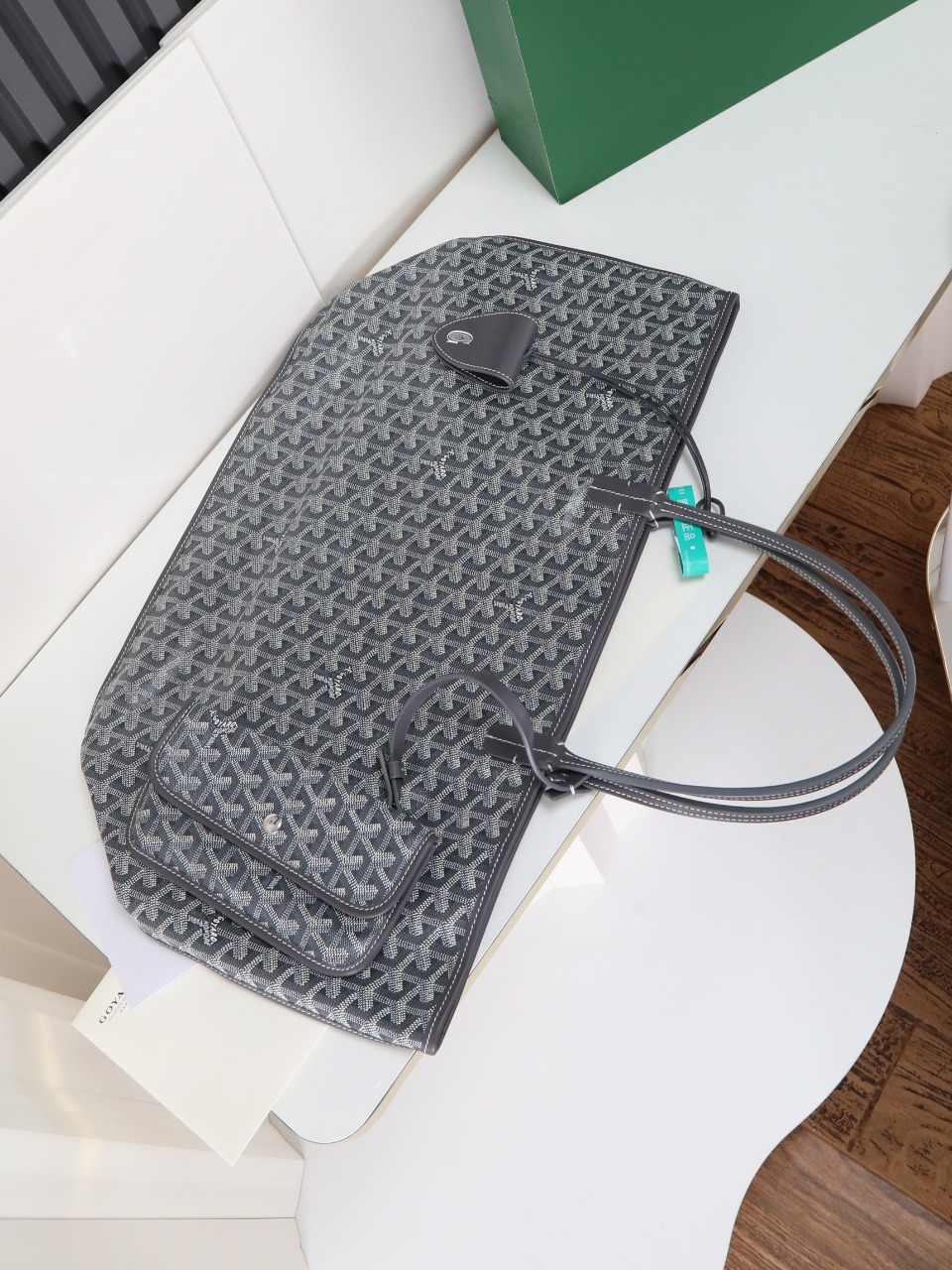 双面40CM GOYARD 戈雅托特 Anjou Reversible (Canvas and Leather) — Large Tote Bag-F0- ANJOUSGMLCG