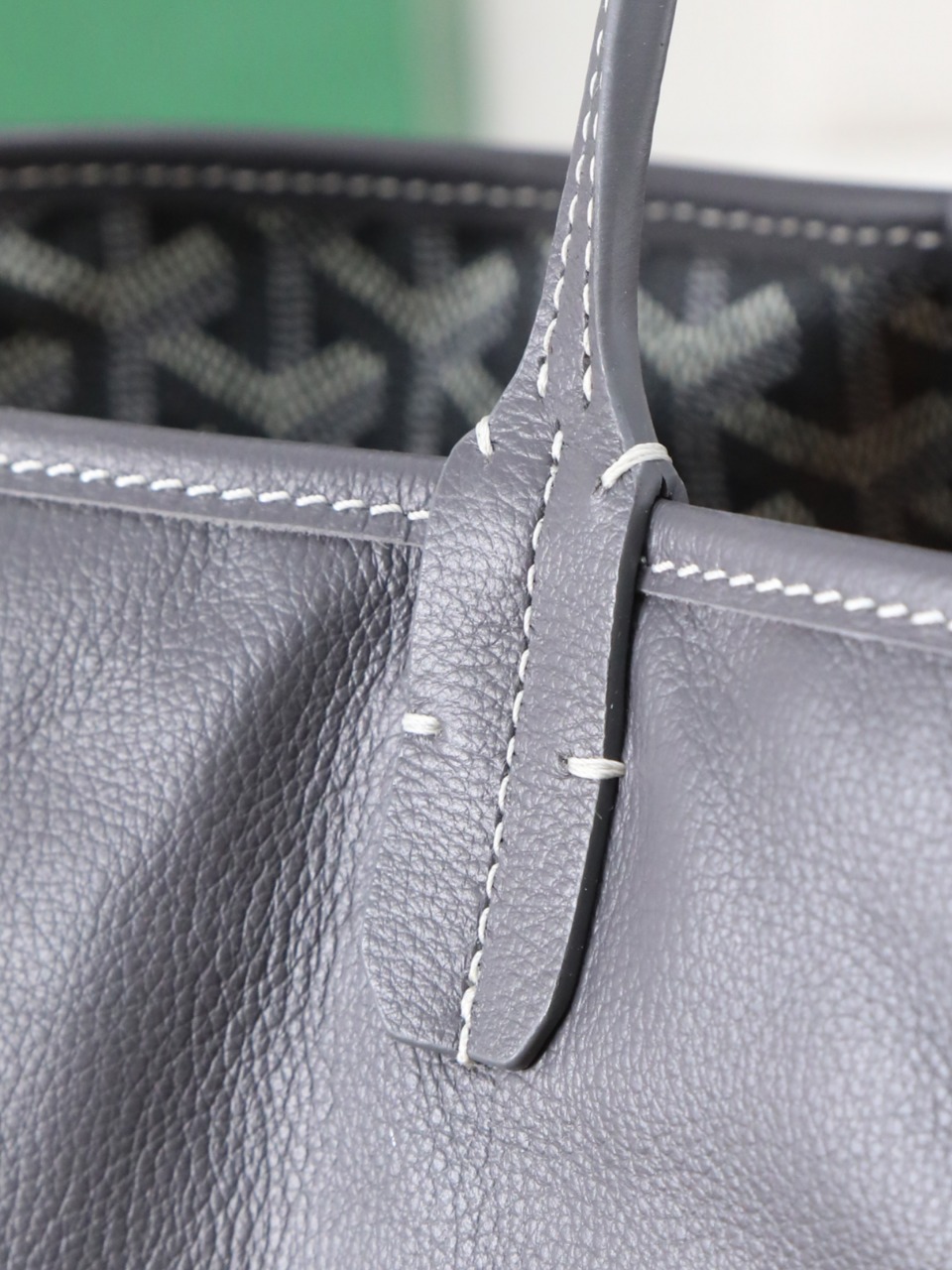 双面40CM GOYARD 戈雅托特 Anjou Reversible (Canvas and Leather) — Large Tote Bag-F0- ANJOUSGMLCG