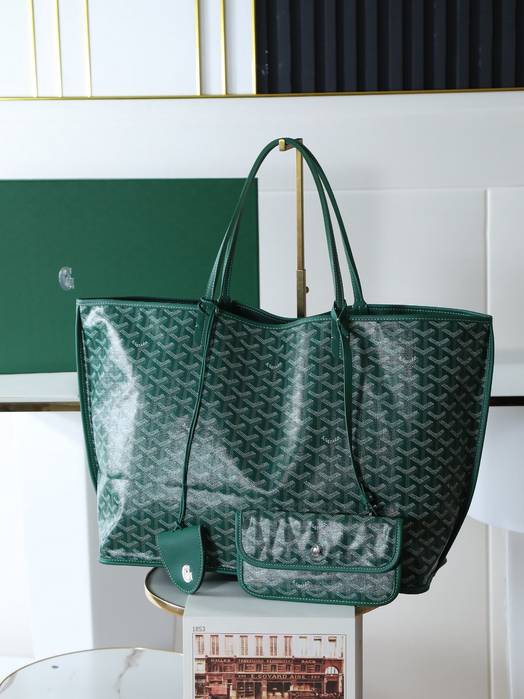 双面40CM GOYARD 戈雅托特 Anjou Reversible (Canvas and Leather) — Large Tote Bag-F0- ANJOUSGMLCG