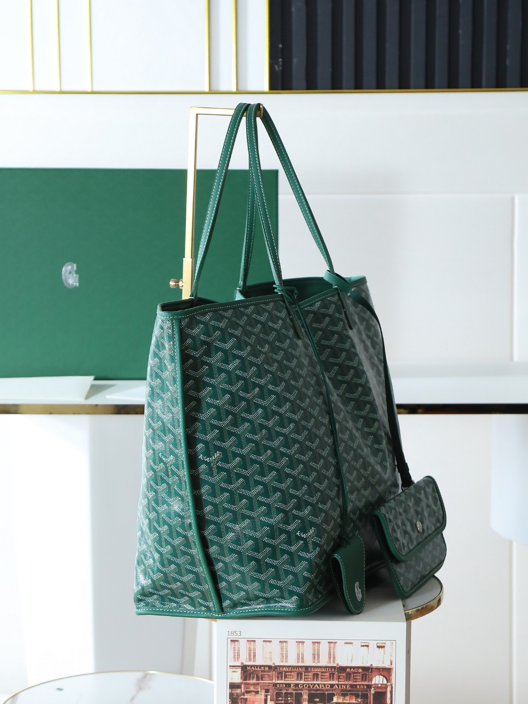 双面40CM GOYARD 戈雅托特 Anjou Reversible (Canvas and Leather) — Large Tote Bag-F0- ANJOUSGMLCG