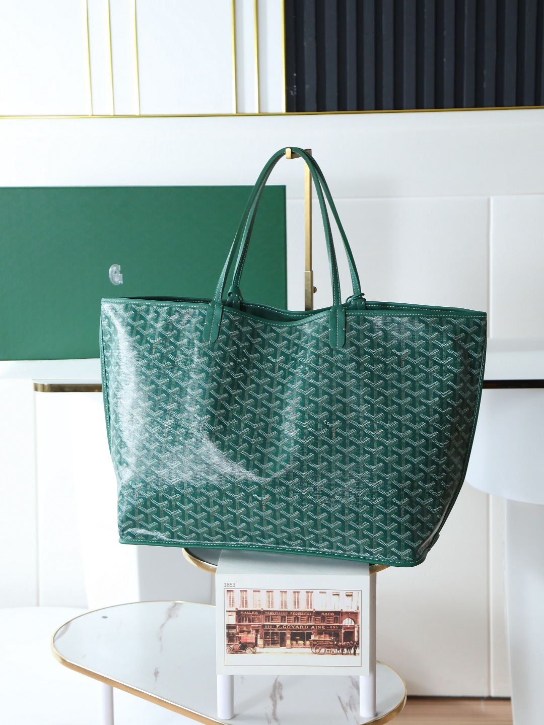 双面40CM GOYARD 戈雅托特 Anjou Reversible (Canvas and Leather) — Large Tote Bag-F0- ANJOUSGMLCG