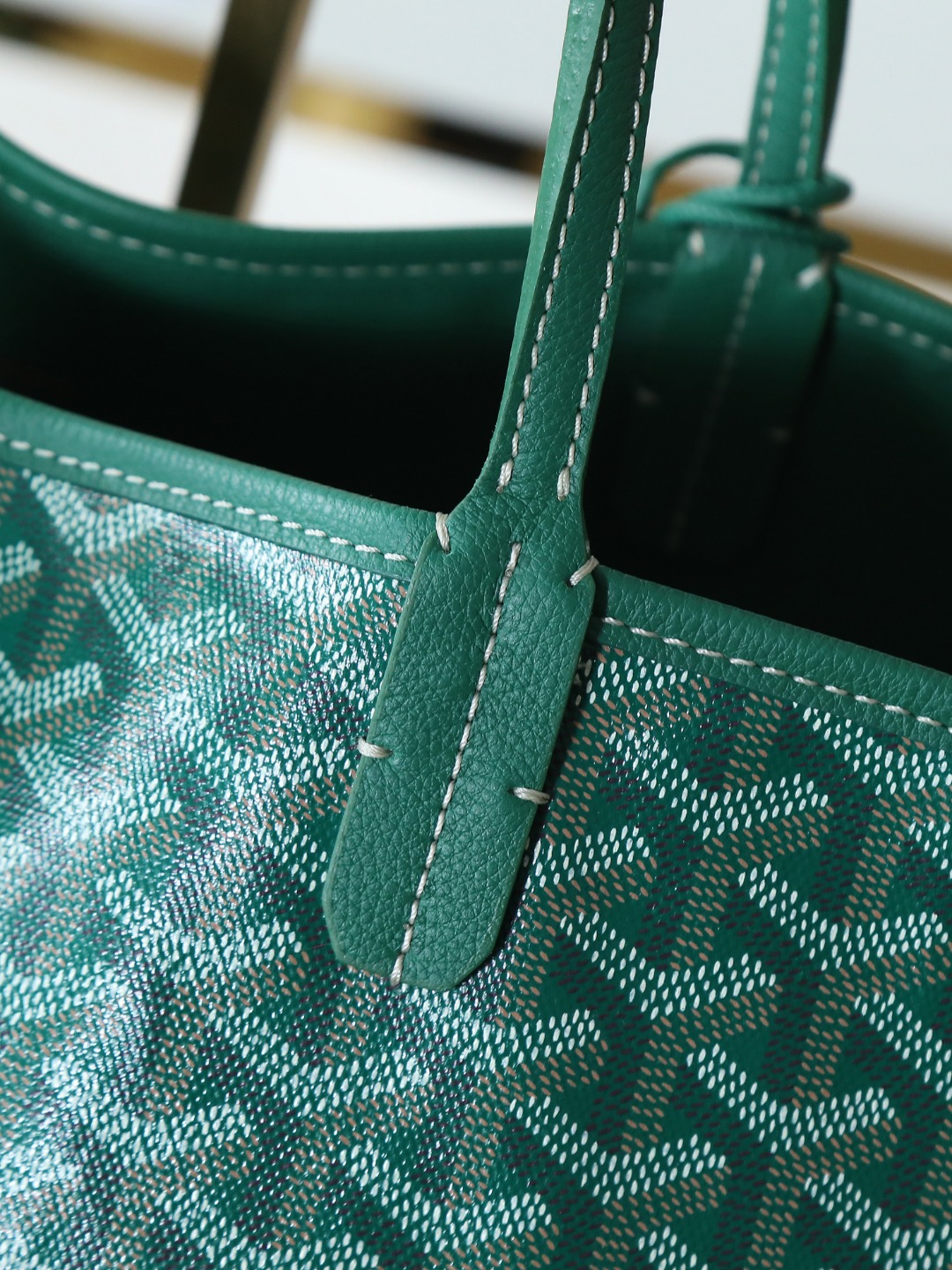 双面40CM GOYARD 戈雅托特 Anjou Reversible (Canvas and Leather) — Large Tote Bag-F0- ANJOUSGMLCG