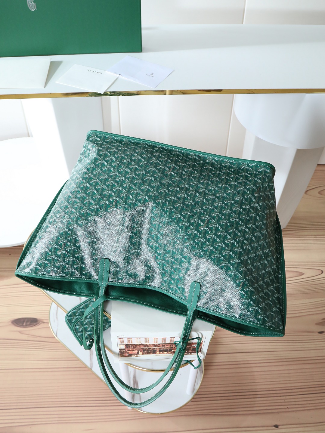 双面40CM GOYARD 戈雅托特 Anjou Reversible (Canvas and Leather) — Large Tote Bag-F0- ANJOUSGMLCG