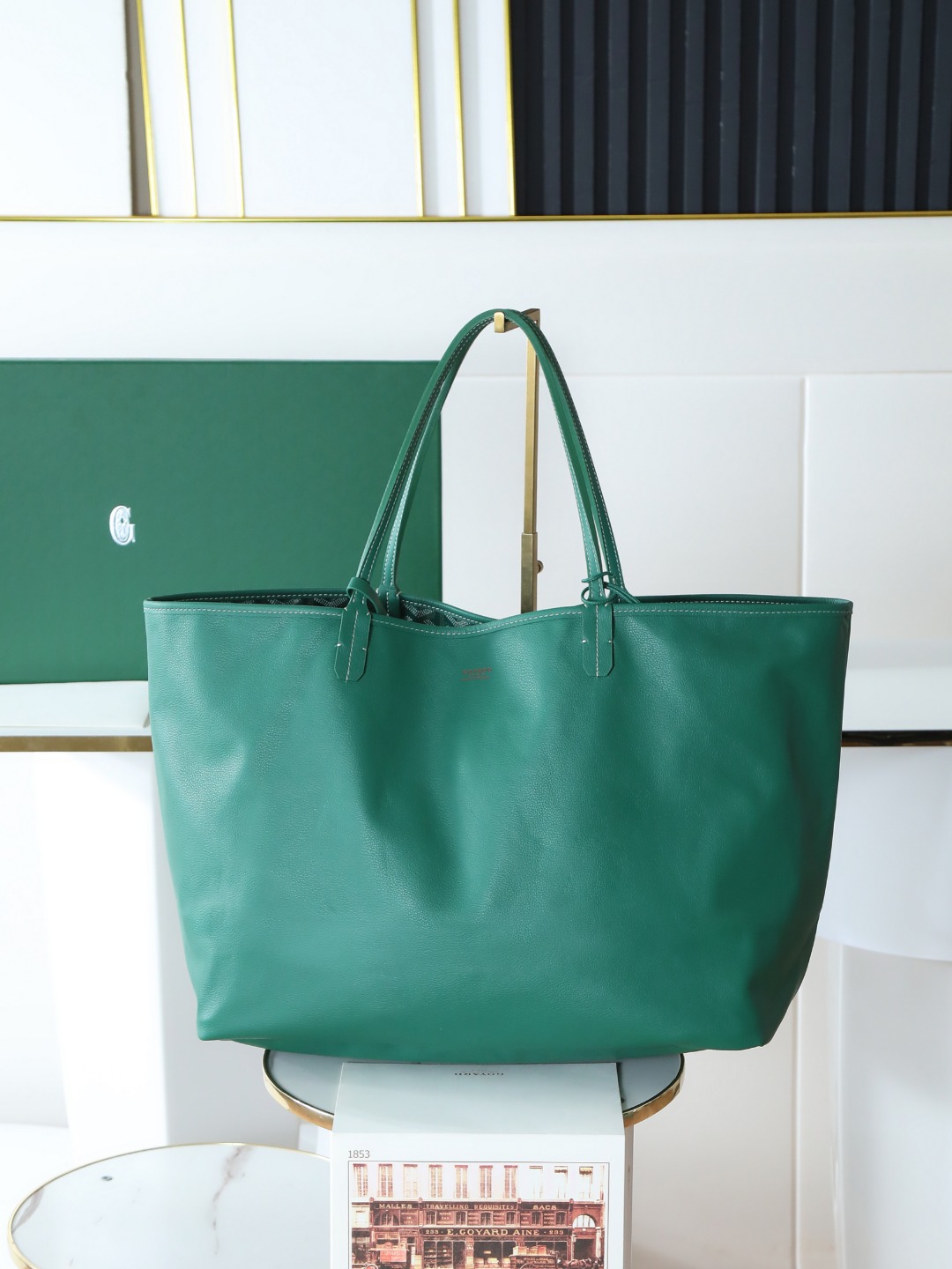 双面40CM GOYARD 戈雅托特 Anjou Reversible (Canvas and Leather) — Large Tote Bag-F0- ANJOUSGMLCG