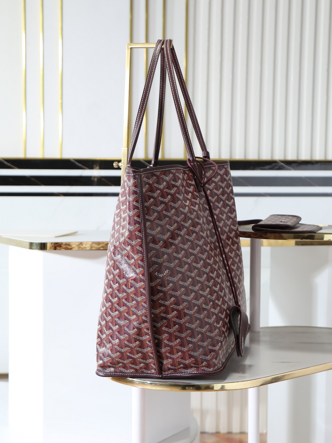 双面40CM GOYARD 戈雅托特 Anjou Reversible (Canvas and Leather) — Large Tote Bag-F0- ANJOUSGMLCG