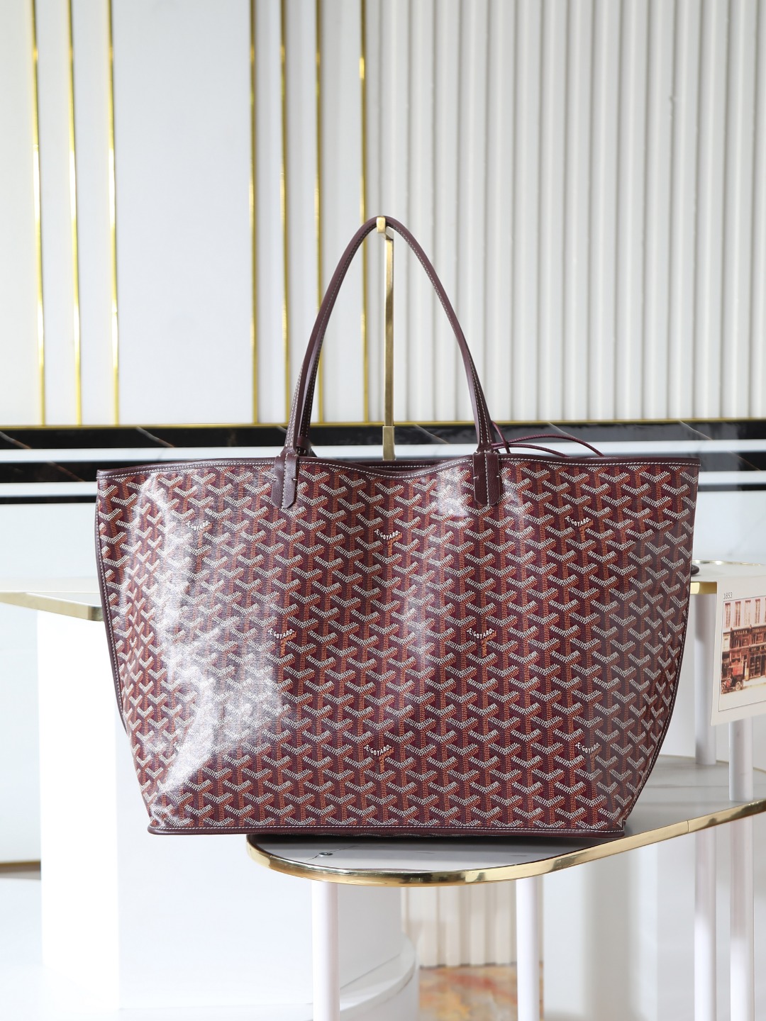 双面40CM GOYARD 戈雅托特 Anjou Reversible (Canvas and Leather) — Large Tote Bag-F0- ANJOUSGMLCG