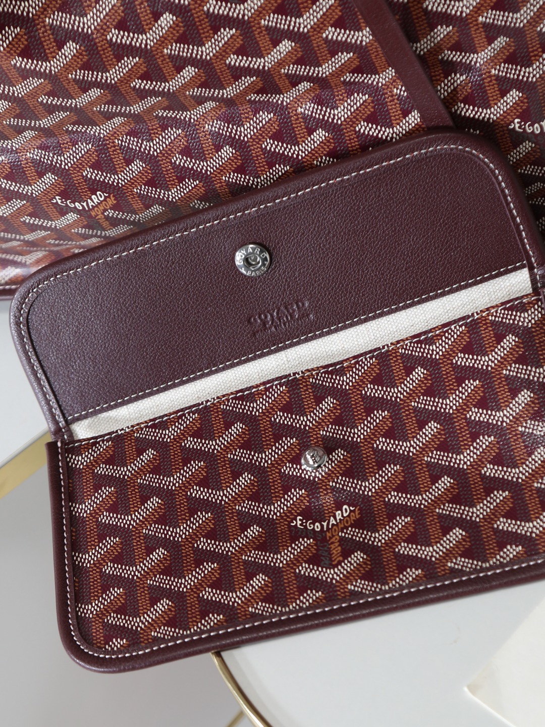 双面40CM GOYARD 戈雅托特 Anjou Reversible (Canvas and Leather) — Large Tote Bag-F0- ANJOUSGMLCG