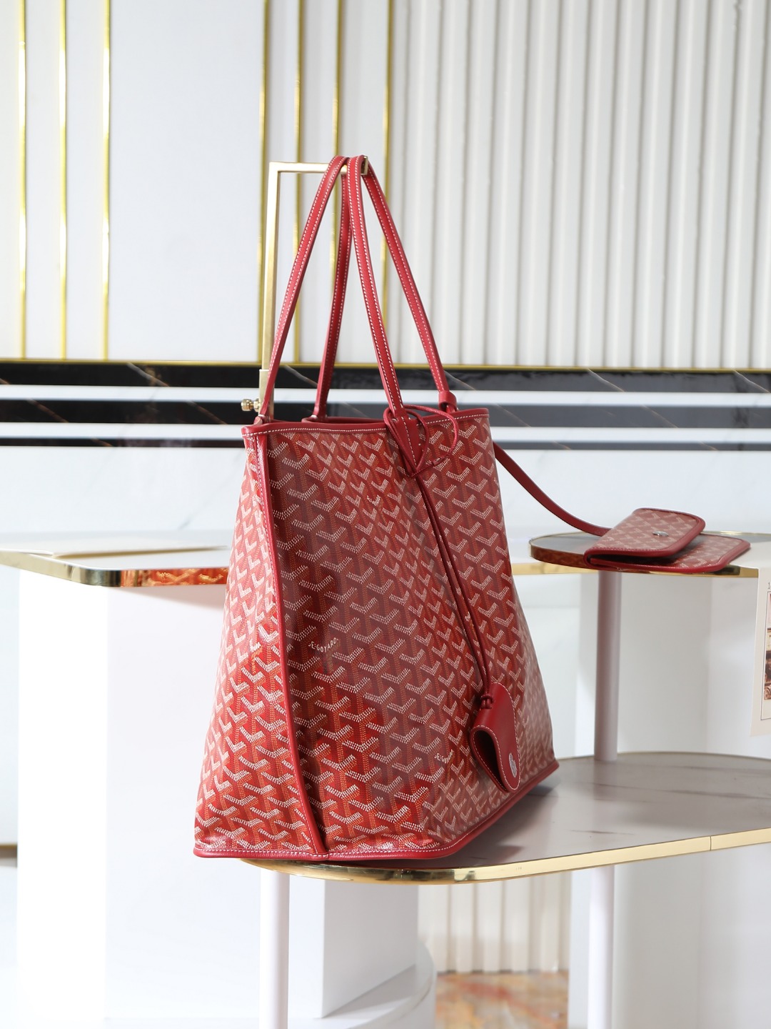 双面40CM GOYARD 戈雅托特 Anjou Reversible (Canvas and Leather) — Large Tote Bag-F0- ANJOUSGMLCG