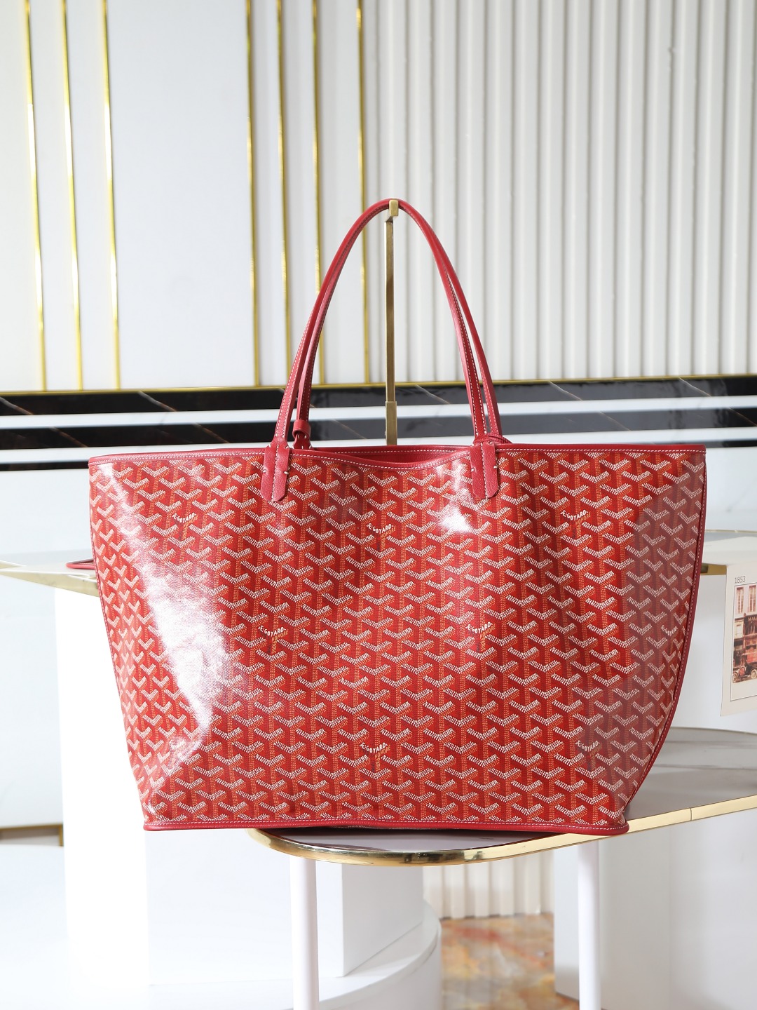 双面40CM GOYARD 戈雅托特 Anjou Reversible (Canvas and Leather) — Large Tote Bag-F0- ANJOUSGMLCG